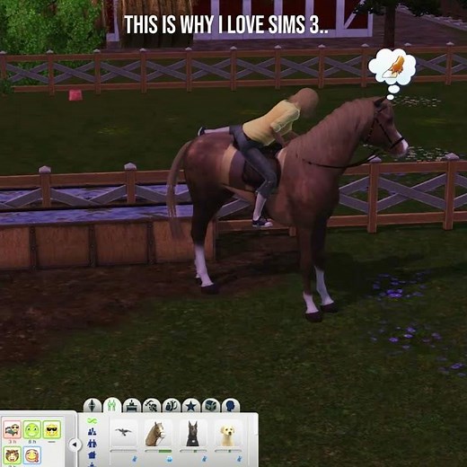 i tried riding in sims3 #sims3 #sims