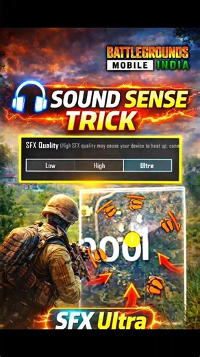 BGMI Sound Sense Trick 🤯 | Hear Enemy Footsteps Like a Pro