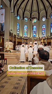 PARTS OF THE ORDINATION OF DEACONS: Promise of Obedience [Congratulations to the Diocese of Baguio for having new 4 deacons today!] The commitment to obedience made during the ordination fo deacons specifies the relationahip between the deacon and the bishop and the deacons' full dedication of their lives to the mission. The deacons' ministry is in relation to the bishop for the service of the local Church. What is the diaconate? The diaconate is one of the three Major Orders in the Catholic Chu