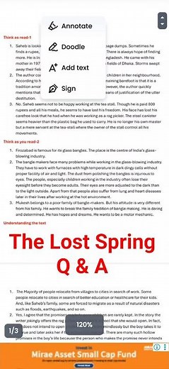 The Lost Spring. Questions and answers.