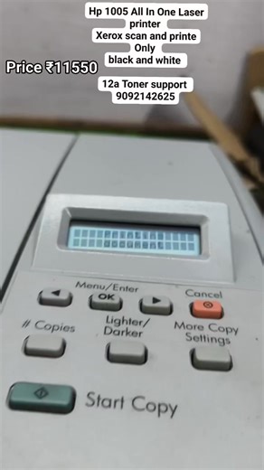 Sabari on Instagram: "090921 42625 Here are the *specifications for the HP 1005 All‑in‑One Laser printer* (also commonly sold/marketed as the *HP LaserJet M1005 Multifunction Printer*), a monochrome laser printer that can *print, scan, and copy*: 📌 *General* - *Model:* HP LaserJet M1005 Multifunction Printer (often referenced for HP 1005 AiO) [1] - *Functions:* Print, Copy, Scan [1] - *Printer Type:* Monochrome Laser, Multifunction [2] - *Print Technology:* Laser [1] - *Display:* 2‑line LCD tex