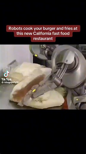 First ever fully robotic staffed restaurant opened in California. Cali Express is the first eatery to have robots take your orders, make your orders, serve your food. etc. Kiosks where you tell the ai what you want, recognize your features and knows what food you frequently order. Robot cooks work friers and flip burgers. Restaurants like McDonalds and Burger King are understaffed. This could help solve the problem. Would you go to a restaurant like this?