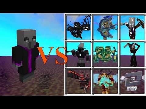 Ancient Sorcerer vs 20 Overpowered Bosses | Minecraft 1.20.1