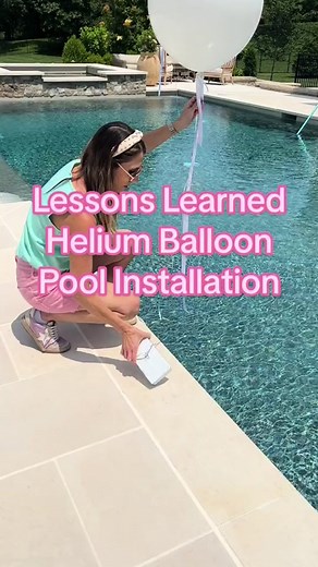 Lessons learned from a helium balloon pool installation 🎈We loved the final look for this 50th birthday poolside party 🎉🍾💖 Let us know if you have any other questions about this setup!! #poolparty #birthdayparty #partyplanner #partydecorations #balloondecor #partyideas #partyplanner #events #eventplanner #balloons #balloonstylist #hostess