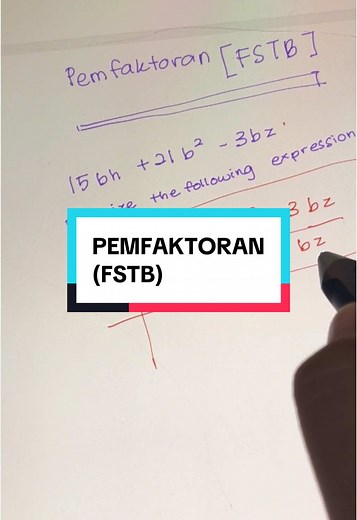 Pemfaktoran Matematik: Kaedah FSTB Mudah