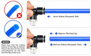 Watch Tailonz Pneumatic Male Elbow Push to conect fittings 10Pcs on Amazon Live