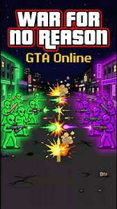 How players created a war in GTA Online 🟢🟣 #GTAOnline