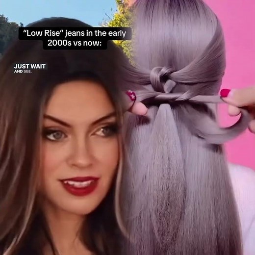 Then & Now “Low Rise” Jeans in the #early2000s vs. today! #nostalgia #millennials #genz