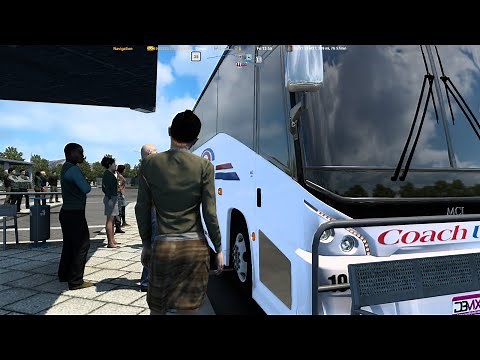 Coach USA MCI Bus in American Truck Simulator 1.40
