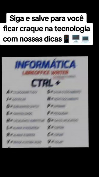 Como usar o CTRL  No computador, notebook ou tablet. #dicas #informatica #smartphone #notebook #tecnologia #cursogratis #aprendizado #ctrl #microsoft #windows #dicasdetecnologia
