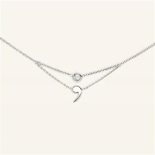 Meaningful Semicolon Necklace | Mental Health Awareness