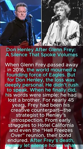 Don Henley After Glenn Frey: A Silence That Spoke Volumes