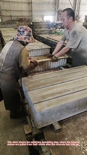 Satisfying Concrete Curb Stone Demolding Process!