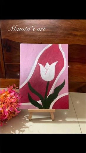 Easy Canvas Painting |Old Canvas Reuse Ideas |#shorts