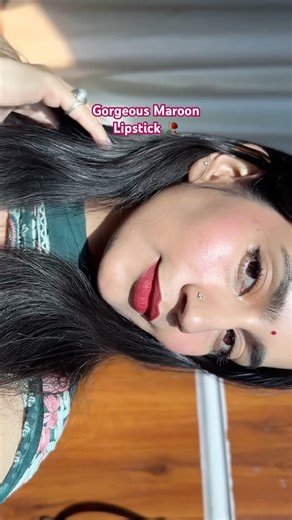 Maroon Lipstick for festivals ✨🥀 #ytshots #lipstick #shots #maroon
