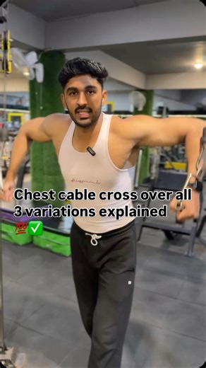 Nirbhay 🇮🇳 on Instagram: "These are the 3variations of cable cross over for :- Upper chest(from low to high) Middle chest (Shoulder height for middle) Lower chest (from high to low ) as shown in video ✅drop your fitness related doubts here 👇let’s grow together 💯 . . . . . #chestworkout #fitness #bodybuilding #workout #chestday #fitnessmotivation #gym #gymmotivation #chest #gymlife #motivation #backworkout #muscle #fit #benchpress #shoulderworkout #workoutmotivation #tricepsworkout #bodybuild