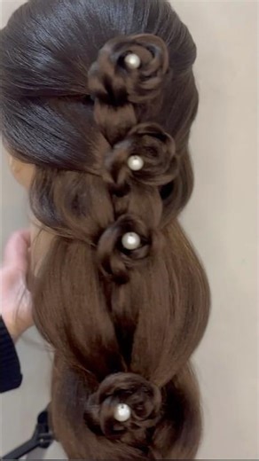 Very easy braided rose hairstyle | Step by step hairstyle tutorial for girls | long hairstyle