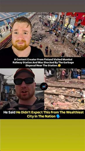 Finnish Vlogger Shocked by Garbage at Mumbai's Wealthiest Station,