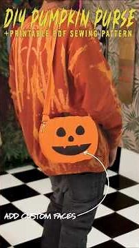 DIY Pumpkin Bag 🎃 | Printable PDF Pattern #diy #sewing #halloween #bag