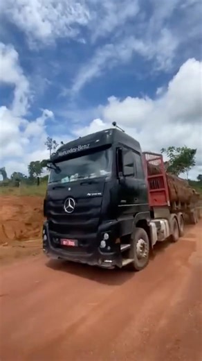UNREAL SKILLS! Mercedes Actros Logging Truck vs Extreme Road 🚛💨 #shortvideo #truckmania