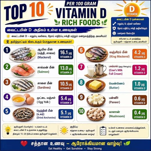 🍱 Top 10 vitamin D Rich Foods 🥛🧚 Shree Shathaka nutri diet 🍎
