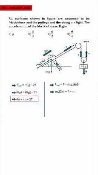 EE Main 2024: Pulley System & Inclined Plane - Newton's Laws Application