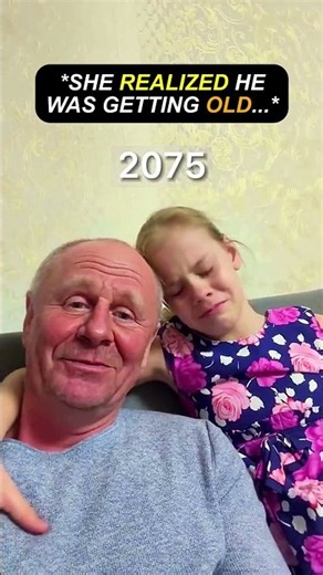 Dad using aging filter to see daughters reaction 🥺