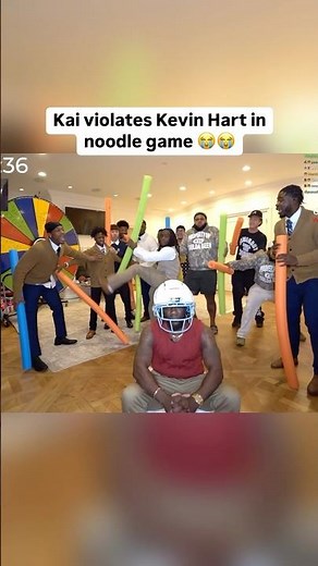 Kevin Hart plays the pool noodle game 😭 #kaicenat #kevinhart #druski