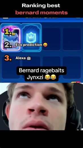 best bernard moments #funny #youtubeshorts #bernard #jynxzi #clashroyale