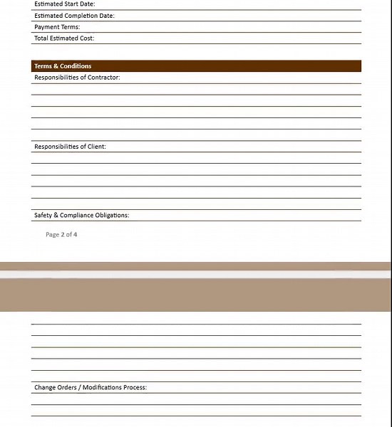 Contractor-client Agreement Form Electrical Services Editable and Printable Template, Electrical Contractors and Service Companies Providers - Etsy