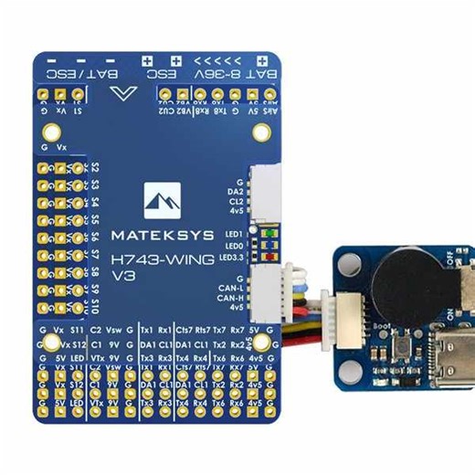 Matek H743-WING V3 STM32H743VIT6 Fixed Wing RC FFC FPV Drone Flight Controller Dual Camera INAV Support Built-in OSD Plastic
