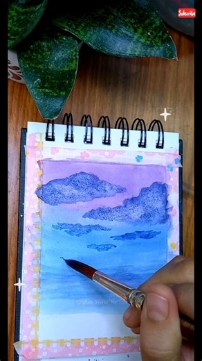 Easy Watercolor for beginners 💜😍 #artforbeginners #arttherapy71 #painting #satisfying #shortsvideo