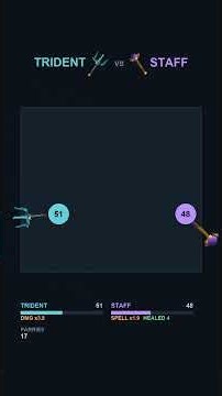 Trident vs Staff | Battlechimes S1 #satisfying #physics #pixelart #adhd #asmr