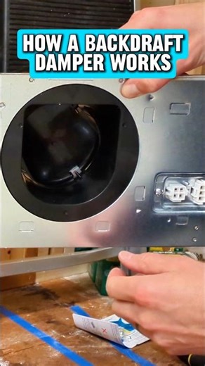 How a Backdraft Damper Works on a Bath Fan - #diy #bathroomremodel #diy