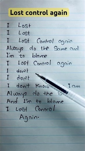 Lost control song 🎶 lyrics #lostcontrol #viral #shorts