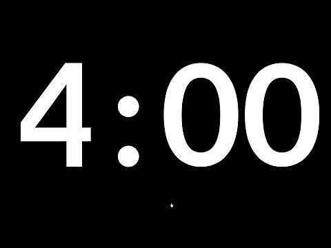 4 Minute Countdown Timer - Silent - No music