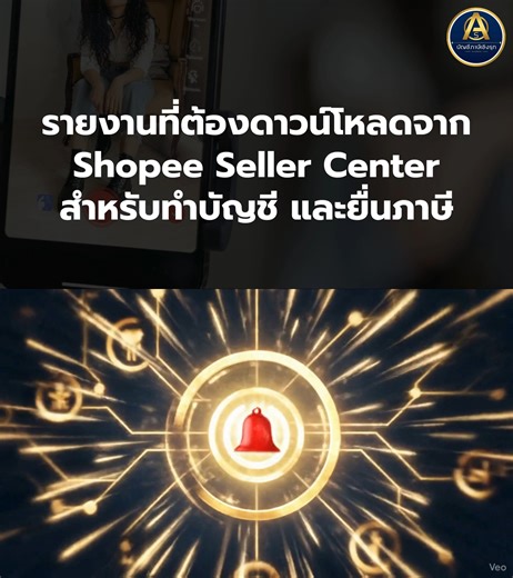 📘 **รายงานที่ต้องดาวน์โหลดจาก Shopee Seller Center สำหรับบัญชีและภาษี** หลายร้านค้าบน Shopee คิดว่า “แค่ขายของได้ = มีรายได้ครบ” แต่ในสายตานักบัญชี… **ถ้าไม่มีรายงานครบ = ปิดงบไม่ได้!** 😅 เพราะ **Shopee มีรายงานหลายชุด** แต่ละไฟล์มีหน้าที่ต่างกัน และใช้คนละจุดในงานบัญชี–ภาษี --- 💡 **Tip มืออาชีพจากสนามจริง** > แนะนำให้ลูกค้า “ดาวน์โหลดทุกไฟล์ภายในวันที่ 10 ของเดือนถัดไป” > เพราะ Shopee จะสรุปยอดรอบเดือนเสร็จภายใน 31 วัน > ถ้าช้าเกิน 6 เดือน…บางไฟล์ “หายจากระบบ” เลยนะครับ ⚠️ --- ### 📁 โครงสร้