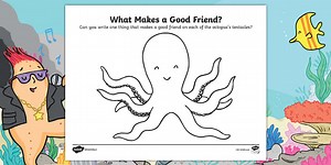 Starry-Eyed Stan What Makes a Good Friend Worksheet