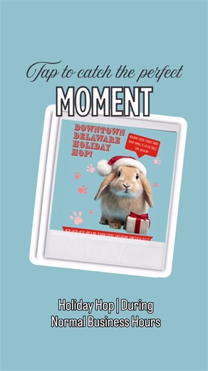Late Night Delaware on Instagram: "Tap the screen to catch the perfect moment. 🐰✨ Every Saturday through 12/27, Downtown Delaware is hopping during the Holiday Hop. Stroll the shops you love, grab something delicious, find gifts with meaning, and enjoy it all during normal business hours. While you’re out hopping, don’t forget to scan the QR codes in participating businesses for a chance to win some awesome prizes from our local spots. Hop in, shop small, sip something good, and make a day of i