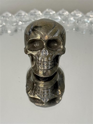 Pyrite, Skull, Carving - Etsy
