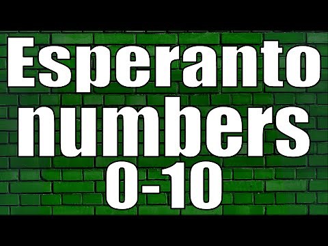 Esperanto numbers 0-10