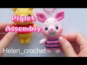 【ENG SUB】小猪皮杰钩针教程组装Crochet piglet assembly #crochet #piglet #crochettutorial