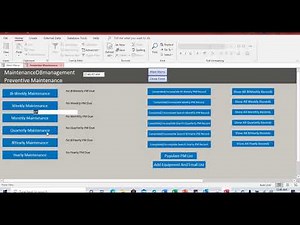 How to Schedule Quarterly Equipment Preventive Maintenance using Microsoft Access Database Ep 4