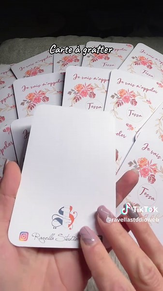 Mes cartes à gratter personnalisées transforment ce moment magique en une surprise inoubliable ! #inoubliable #bebe2026 #prenom #personnalisation #carteagratter