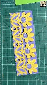 Yellow Floral Bulletin Board Decoration #bulletinboardideas #diy #papercraft #studentactivity #craft
