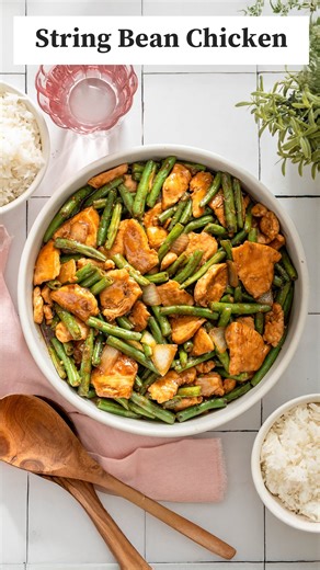 Megan Pham & Eliezer on Instagram: "Chinese String Bean Chicken 🥡 Skip the takeout with this EASY under 30-minute String Bean Chicken. It’s quick, delicious, and a healthier option to enjoy this week. Comment “Recipe” and I’ll send you the recipe ASAP. Or simply google “String bean chicken takes two eggs” 💕 . . . #easyrecipes #chinesefood #dinnerideas #healthyrecipe"