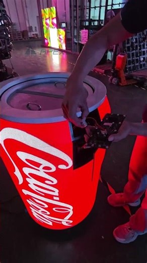 If you need an LED can shaped screen, please feel free to contact me. #leddisplay #ledscreen