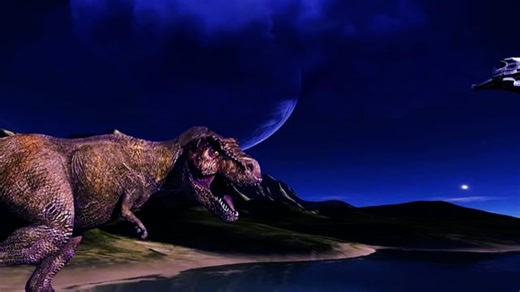 T-Rex, Time Travel, Fantasy. Free Stock Video