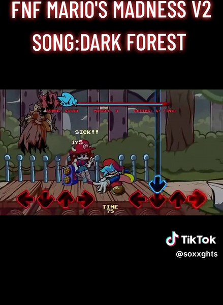 Mario Madness V2: Dark Forest FNF Gameplay