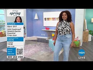 DG2 by Diane Gilman Coolmax Stretch Denim Essential Crop...